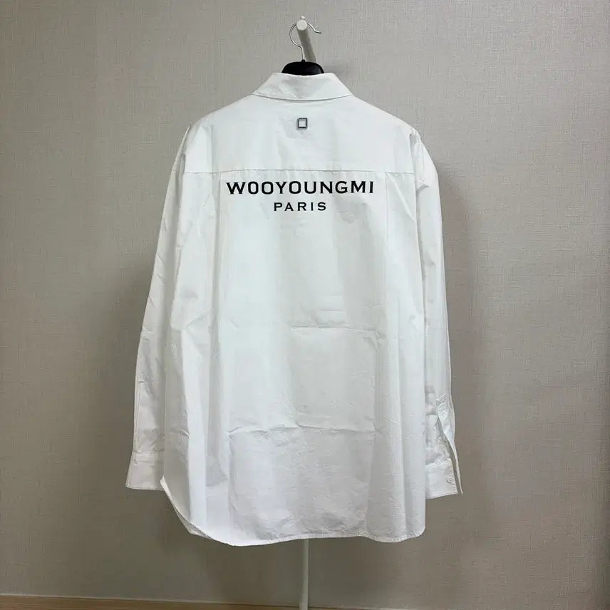 [BUNJANG] WooYoungMi Back Logo Shirt White Size 54 / [S급/54] 우영미 백로고 셔츠 화이트