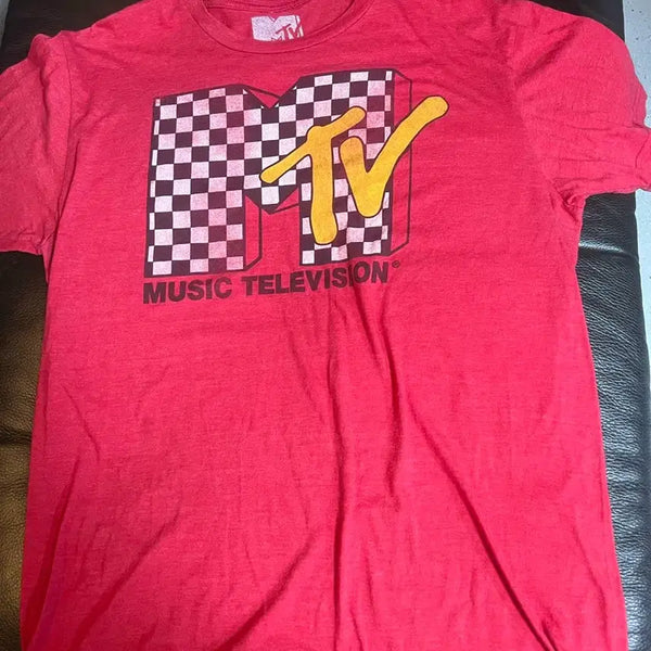 [BUNJANG] USA MTV Logo Short Sleeve T-Shirt / Usa MTV 로고 반팔