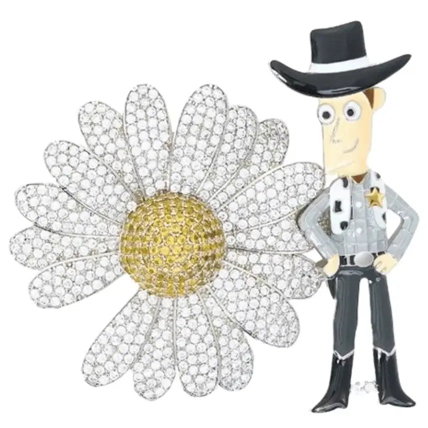 [BUNJANG] G-Dragon x PEACEMINUSONE x Toy Story Daisy Jewel Pin Woody / 지드래곤 토이스토리 콜라보 피마원 데이지 쥬얼 핀 우디