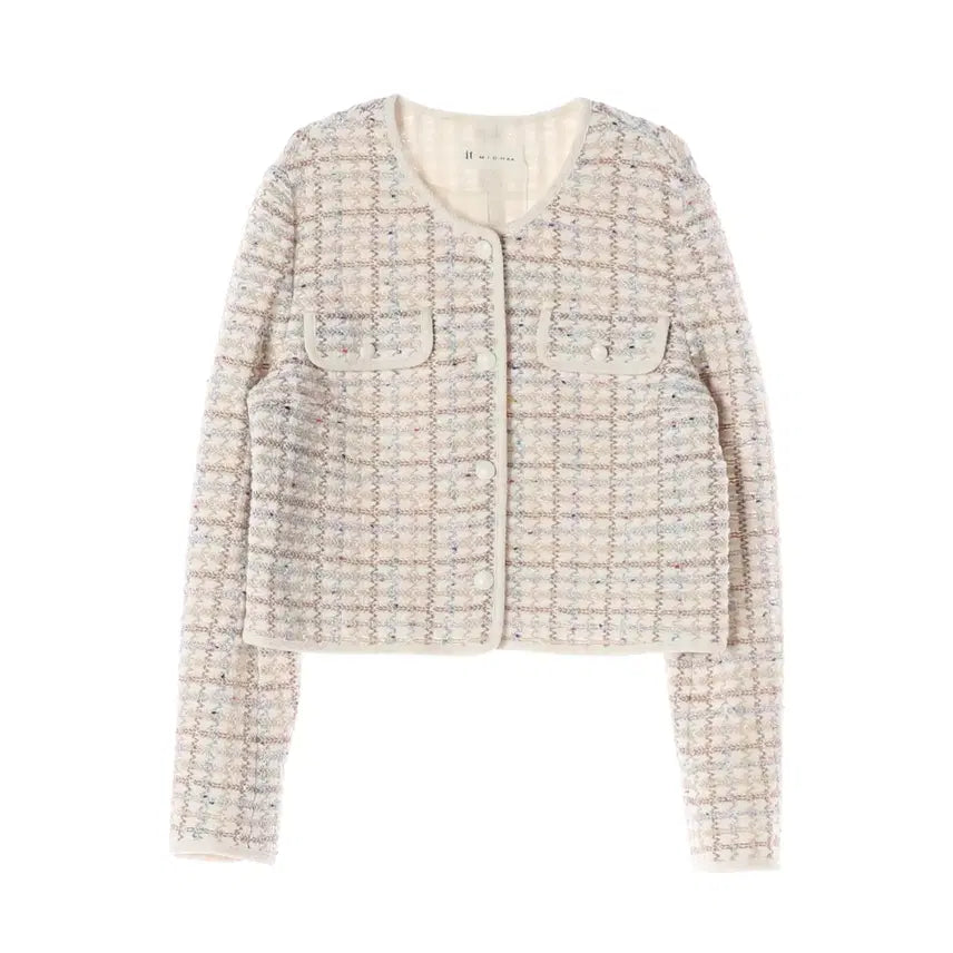 [BUNJANG] It Misha 25SS Colorless Color Block Tweed Jacket / (새상품) 잇미샤 25SS 칼라리스 컬러 블록 트위드 자켓
