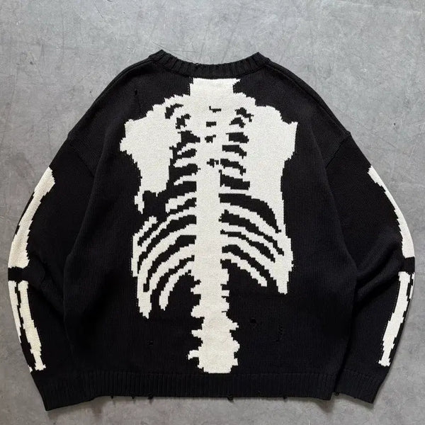 [BUNJANG] KAPITAL Bone Knit Sweater / KAPITAL 캐피탈 블랙 본 니트