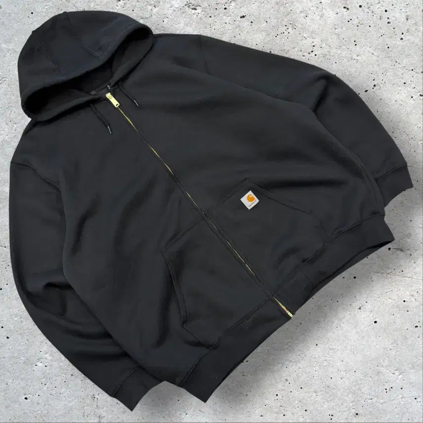 [BUNJANG] Carhartt Midweight Black Hoodie Zip-Up 2XL / [2XL] 칼하트 미드웨이트 블랙 후드집업 E488