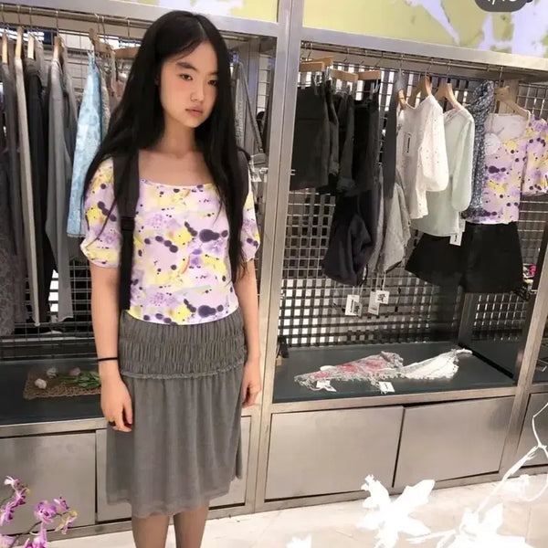 [BUNJANG] Colocynth Leaf Puff Top - Purple / 당일배송) 콜로신스 립 퍼프 탑 퍼플 Leaf Puff Top