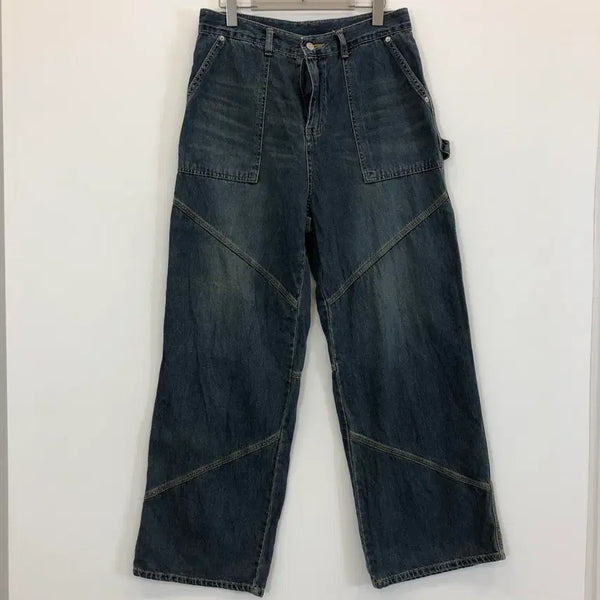 [BUNJANG] CPGN STUDIO Carpenter Panel Wide Denim Jeans (30 inch) / CPGN STUDIO 카펜터 절개 와이드데님진 30 인치