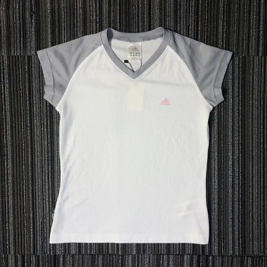 [BUNJANG] Adidas Performance Color Block Short Sleeve T-Shirt / 아디다스 퍼포먼스 화이트 배색 기능성 반팔 티셔츠