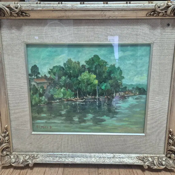 [BUNJANG] Kim Jeong-ho 1981 Landscape Oil Painting / 1981년 풍경화유화 김정호화백