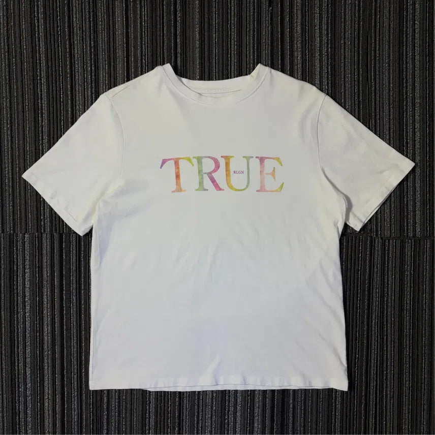 [BUNJANG] True Religion Tie-Dye Logo White T-Shirt / 트루릴리전 타이다이 로고 화이트 반팔 티셔츠