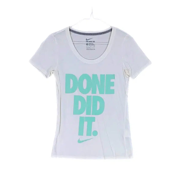 [BUNJANG] Nike Women's Sporty Slim Fit Short Sleeve T-Shirt White XS / 나이키 여성 스포티한 슬림핏 반팔티 80 화이트 00918