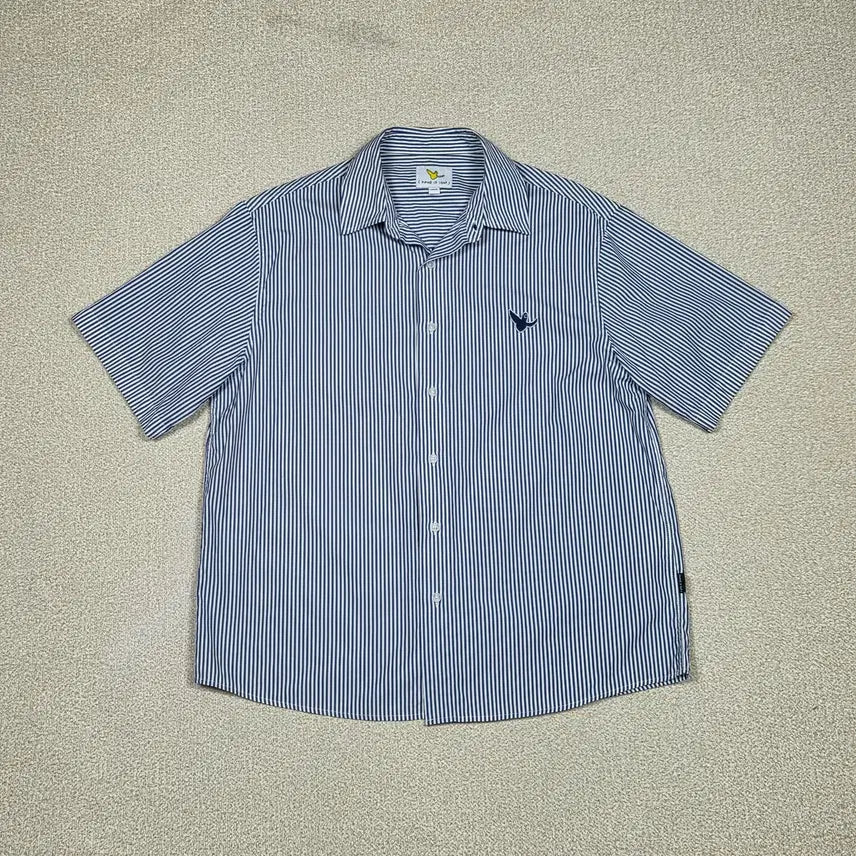 [BUNJANG] What it is Poem Angel Stripe Short-Sleeve Shirt / [와릿이즌] 엔젤 스트라이프 반팔 셔츠 | S00535