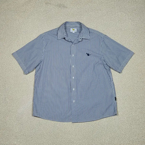 [BUNJANG] What it is Poem Angel Stripe Short-Sleeve Shirt / [와릿이즌] 엔젤 스트라이프 반팔 셔츠 | S00535