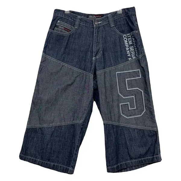 [BUNJANG] Fubu Y2K Vintage Raw Denim Bermuda Shorts / 푸부 Y2K 빈티지 생지 진청 데님 버뮤다 팬츠 82-97