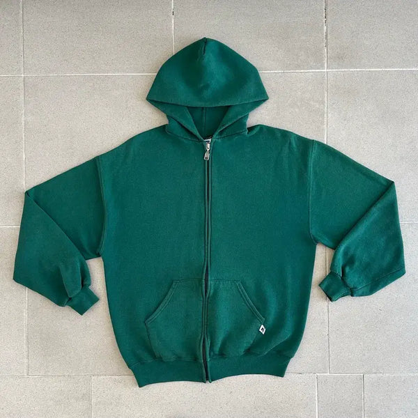 [BUNJANG] Russell Athletic 90s Vintage Green USA Made Hoodie L / 90s 빈티지 러셀 후드집업 그린 L USA
