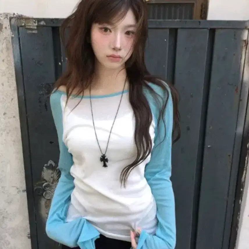 [BUNJANG] Modimood Summer Off Shoulder Raglan Sleeve T-Shirt / 하루 나그랑 썸머 슬리브 오프 숄더 티 여름 긴팔 모디무드 에이블리
