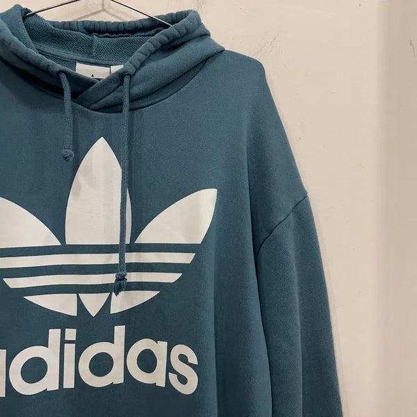 [BUNJANG] Adidas Originals Old Skool Big Logo Oversized Hoodie / 아디다스 오리지널 올드스쿨 빅로고 오버핏 후드티