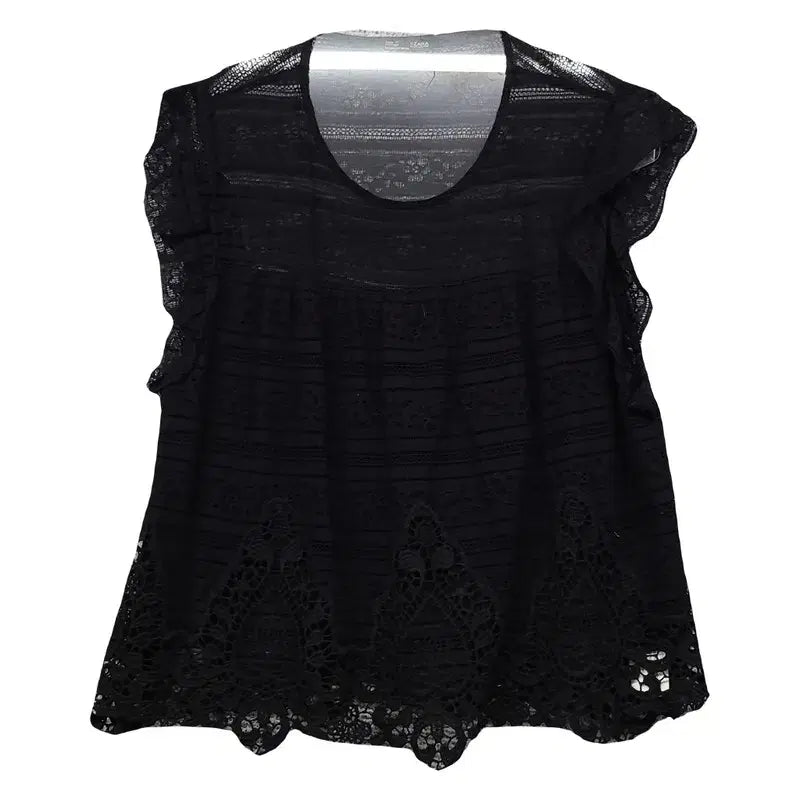 [BUNJANG] Zara Black Vintage Blouse S / 자라 블랙 빈티지 블라우스 S