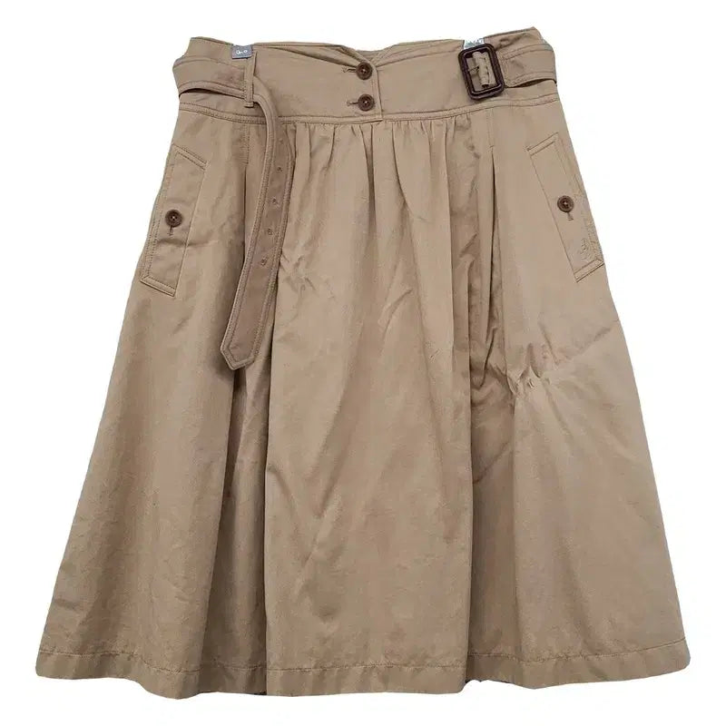[BUNJANG] Beanpole Beige Belted Skirt / 빈폴 베이지 벨티드 스커트 76-101