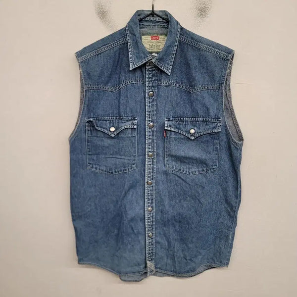 [BUNJANG] Levi's Sleeveless Denim Shirt / [95/M] 리바이스 민소매 데님 셔츠