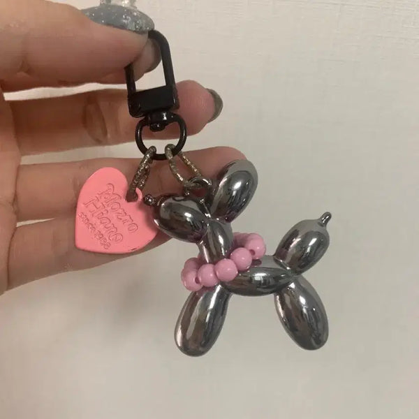 [BUNJANG] Dog Charm Heart Keyring / 멍멍이키링 하트키링