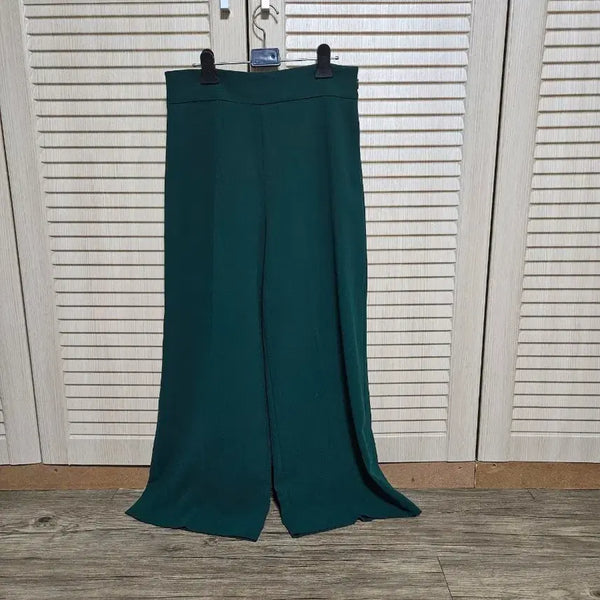 [BUNJANG] Zara Green Wide Pants / 그린 색상의 ZARA 와이드 팬츠
