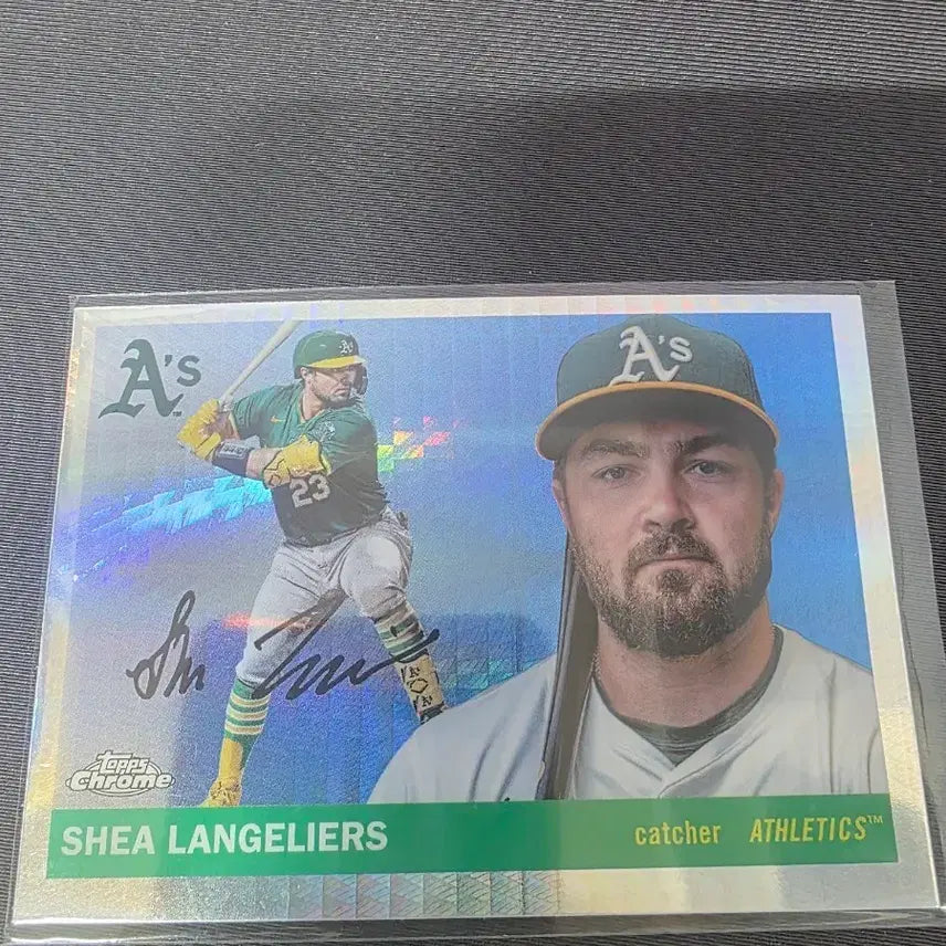 [BUNJANG] 2025 Topps Chrome Platinum Shea Langeliers Card / 2025 탑스 크롬 플래티넘 오클랜드 셰아 랭글리어스 카드