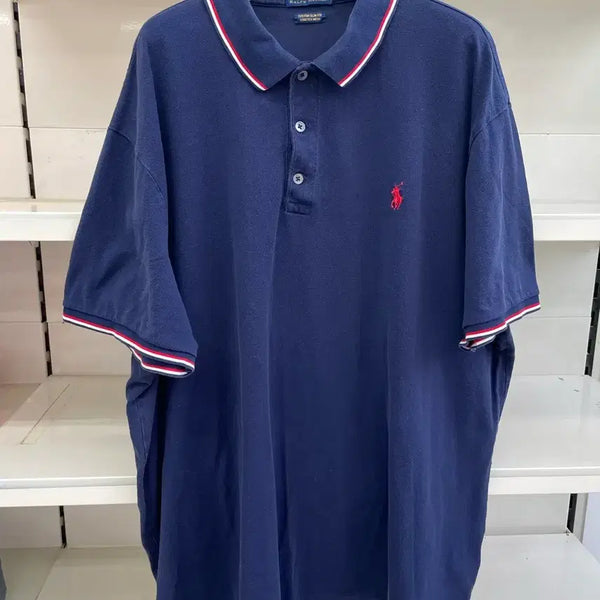 [BUNJANG] Polo Ralph Lauren Navy Short Sleeve Polo Shirt (Size 110) / 폴로 랄프로렌 네이비 반팔 카라티 (실측 110)