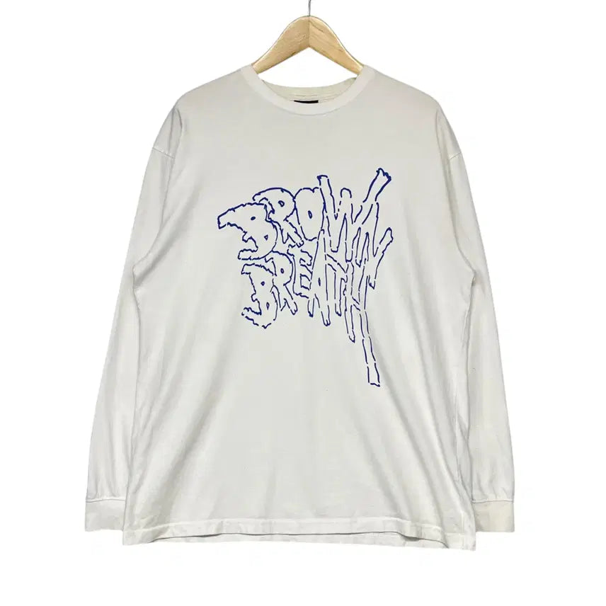 [BUNJANG] Brownbreath Logo Long Sleeve T-Shirt / 브라운브레스 로고 긴팔 티셔츠