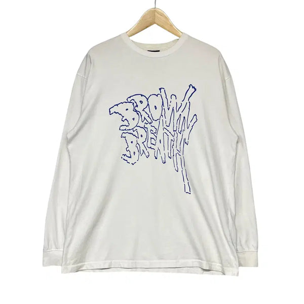 [BUNJANG] Brownbreath Logo Long Sleeve T-Shirt / 브라운브레스 로고 긴팔 티셔츠