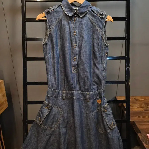 [BUNJANG] Moschino Jeans Vintage Denim Dress / [40] 모스키노 진 데님 원피스 여성 빈티지 드레스 8.9