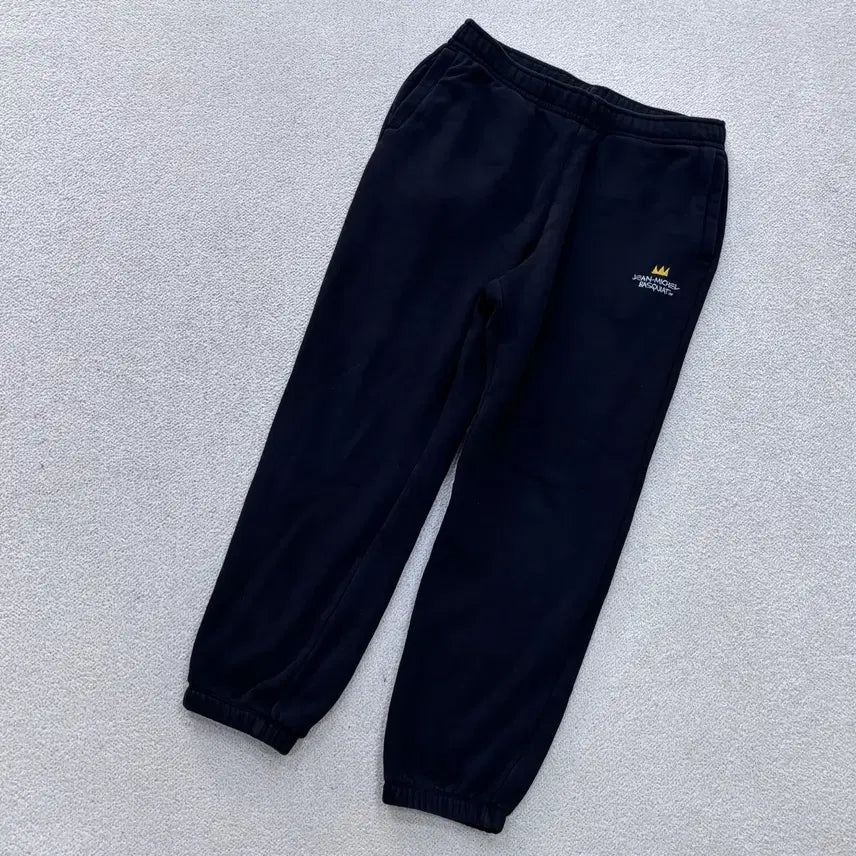 [BUNJANG] ROSE BASQUIAT Men's Black Brushed Jogger Pants / 80 장미쉘바스키아 남성 블랙 기모 조거 팬츠 0626E2