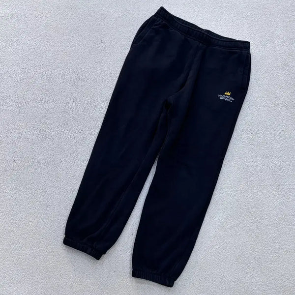 [BUNJANG] ROSE BASQUIAT Men's Black Brushed Jogger Pants / 80 장미쉘바스키아 남성 블랙 기모 조거 팬츠 0626E2