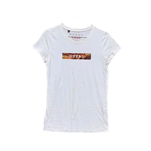 [BUNJANG] Guess Women's Street Style Oversized Short-Sleeve T-Shirt White / 게스 여성 스트릿한 오버핏 반팔티 80 화이트 01054