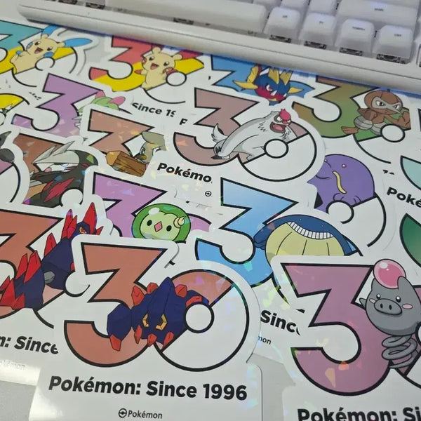[BUNJANG] Pokemon 30th Anniversary Sticker Bundle (Mino, Kilia) / 포켓몬 30주년 스티커 일괄 양도 플러시 마이농 킬리아