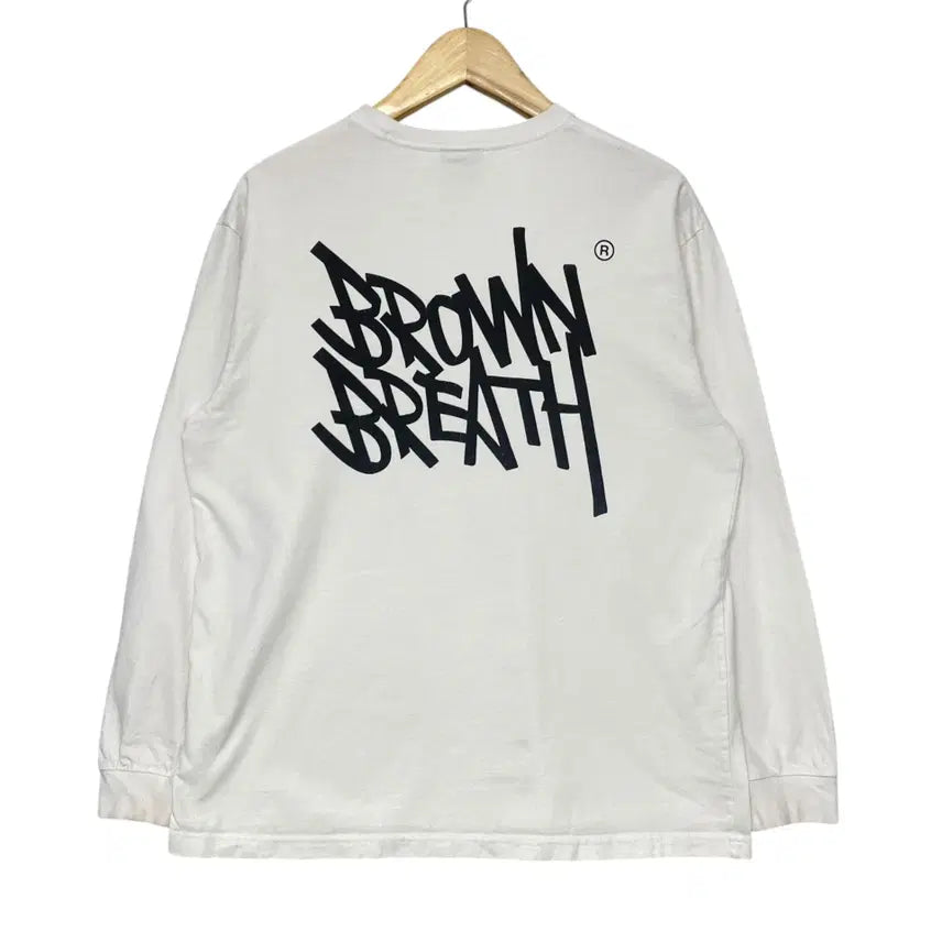[BUNJANG] Brownbreath Logo Long Sleeve T-Shirt / 브라운브레스 로고 긴팔 티셔츠