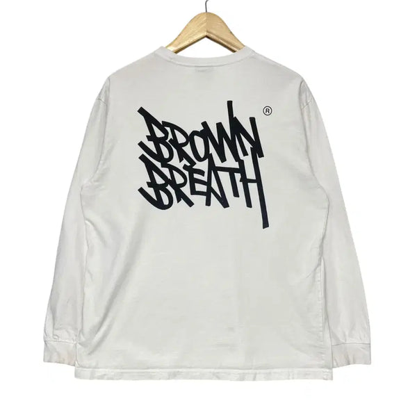 [BUNJANG] Brownbreath Logo Long Sleeve T-Shirt / 브라운브레스 로고 긴팔 티셔츠