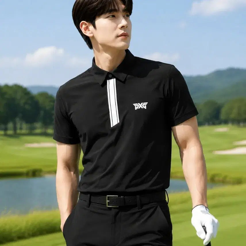 [BUNJANG] PXG Golf Men's One-Point Welding Collar Short-Sleeve T-shirt XL / PXG 골프 남성 넥 원 포인트 웰딩 카라 반팔 티셔츠 XL