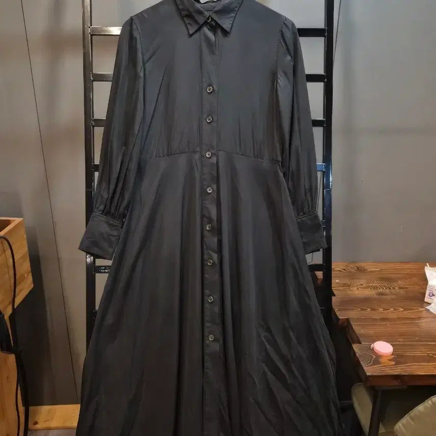 [BUNJANG] Banana Republic Black Tencel Lyocell Long Shirt Dress XS / [XS] 바나나리퍼블릭 블랙 셔츠 원피스 롱 드레스 4.5