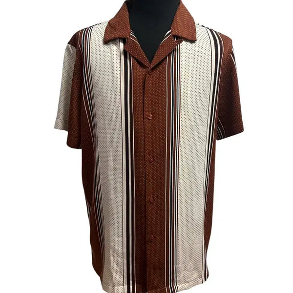 [BUNJANG] Breuer Brown Short Sleeve Shirt XL / 브로이어(BREUER) 브라운 반팔 셔츠 XLsize