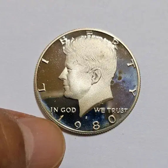 [BUNJANG] 1980 United States Kennedy Half Dollar 50 Cent Matte Proof Coin / 미국 1980년(s) 케네디 하프달러 50센트 무광프루프 주화(외국동전)