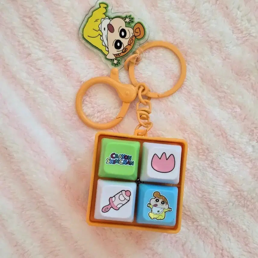 [BUNJANG] Crayon Shin-chan Angel (Nene) 4-Keycap Keyring / 짱구는못말려 짱아 4구 키캡 키링