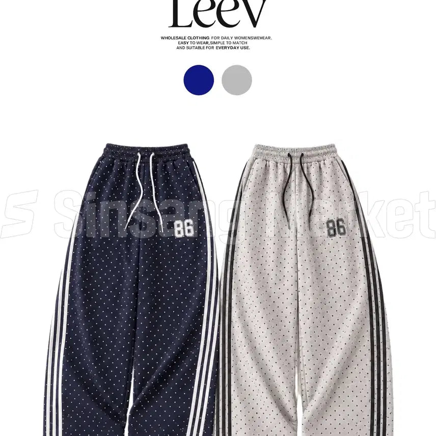 [BUNJANG] Dot Training Pants Summer Trousers / [빠른발송] 거래처사진 86패치 도트 트레이닝 팬츠 여름 바지 츄리닝 힙