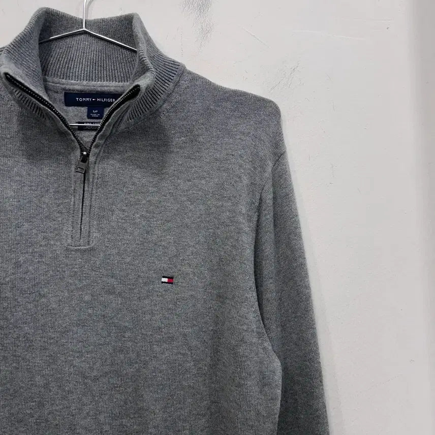 [BUNJANG] Tommy Hilfiger Cashmere Pima Cotton Half-Zip Knit Sweater / 타미힐피거 케시미어 피마코튼 반집업 니트