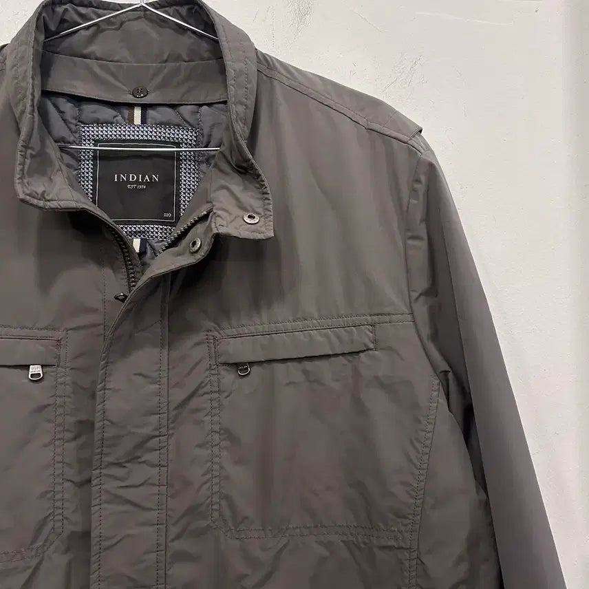 [BUNJANG] Indian Homme China Collar Nylon Field Jacket / 인디안 옴므 차이나카라 나일론 야상 자켓