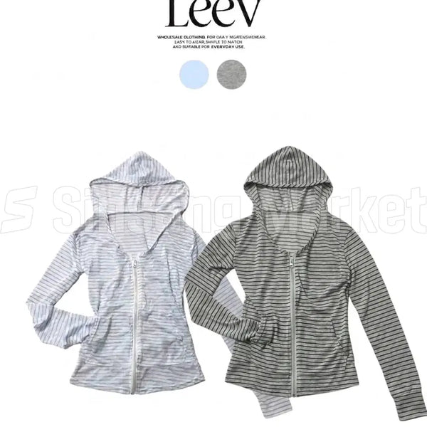 [BUNJANG] AND Stripe Summer Hooded Zip-Up Jacket Lightweight / [빠른발송] 살안타템_ _앤드 스트라이프 썸머 후드집업 얇은후드 물놀이