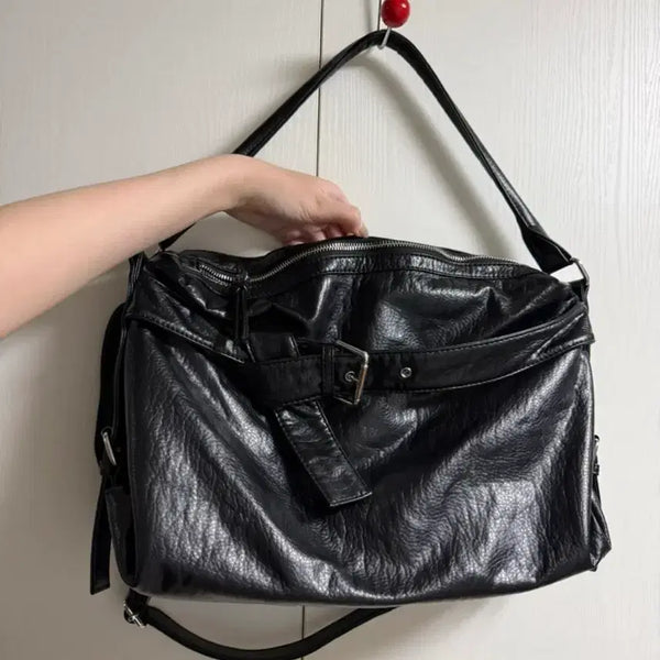 [BUNJANG] Leather Belt Bag / 벨트 가죽 가방