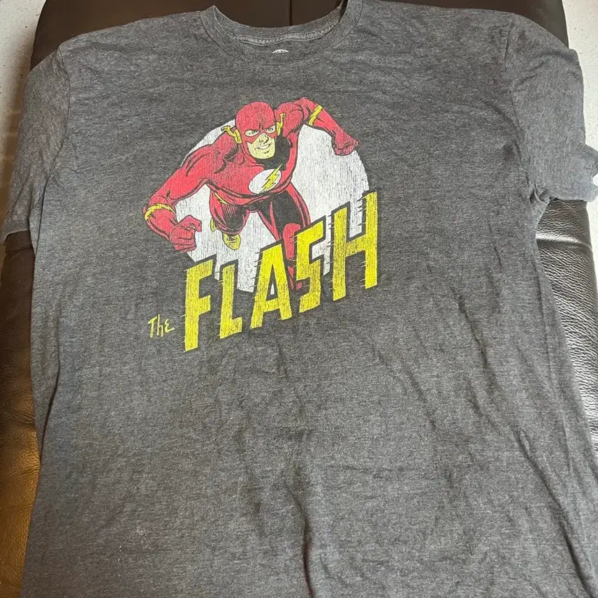 [BUNJANG] DC Comics Flash Hero Graphic T-Shirt Dark Gray / Usa DC 플래시 히어로 그래픽 티셔츠