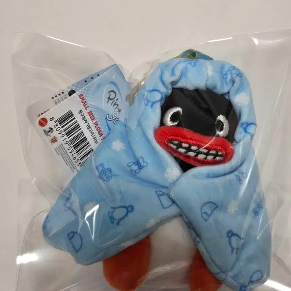 [BUNJANG] Pingu Patient Blanket Keyring Plush Doll / [새상품] 핑구 이불 덮은 환자 키링 인형