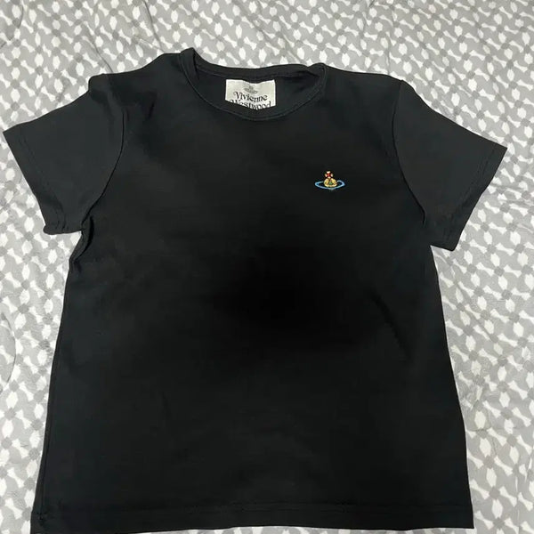[BUNJANG] Vivienne Westwood Black Logo Short Sleeve T-Shirt / 비비안웨스트우드 블랙 로고 반팔 티셔츠