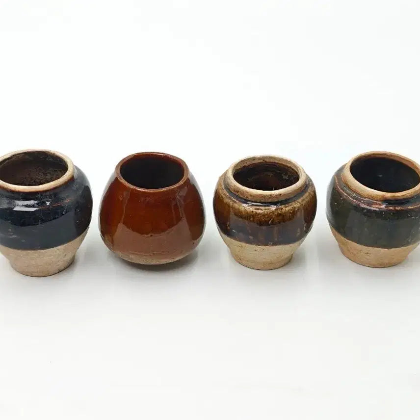 [BUNJANG] Ming Dynasty Small Censer Set (4 pcs) - Excavated Chinese Porcelain Antique Collection / [진품] 출토품 명대 소형 향로 4점 일괄 중국도자기 골동품 수집품