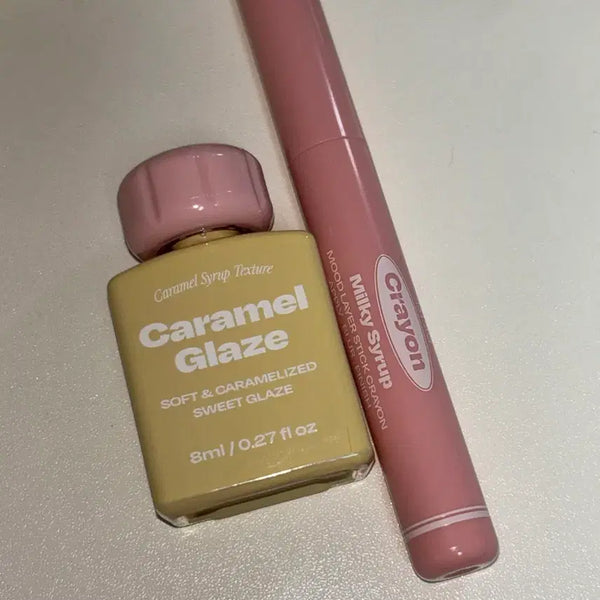 [BUNJANG] Alternative Stereo Lip Potion Caramel Glaze (Strawberry Banana) + Mood Layer Stick (Milky Syrup) Set / 얼터너티브스테레오 밀키시럽 + 딸기 바나나