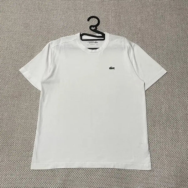 [BUNJANG] Lacoste Round Neck Short Sleeve T-Shirt White / L 라코스테 라운드 반팔티 B.8022